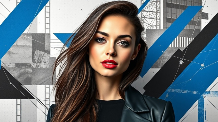 Hadi Finance MSME lending: confident woman portrait, abstract design.