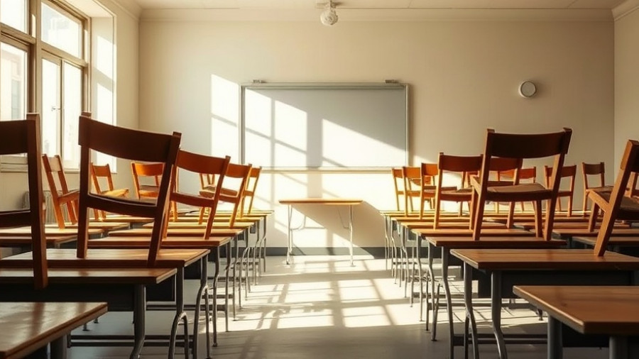 Empty classroom symbolizing bullying in South African schools.