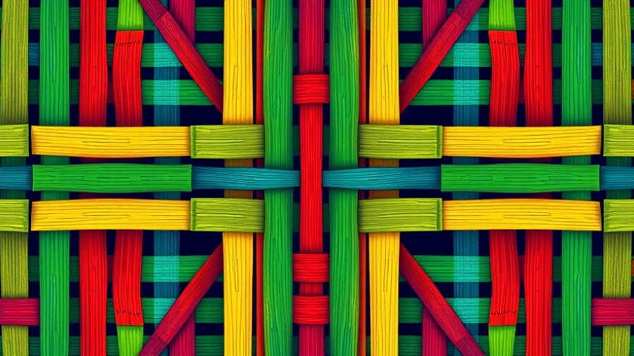 Colorful abstract woven pattern representing Namibia Land Bill Traditional Leaders Excluded.