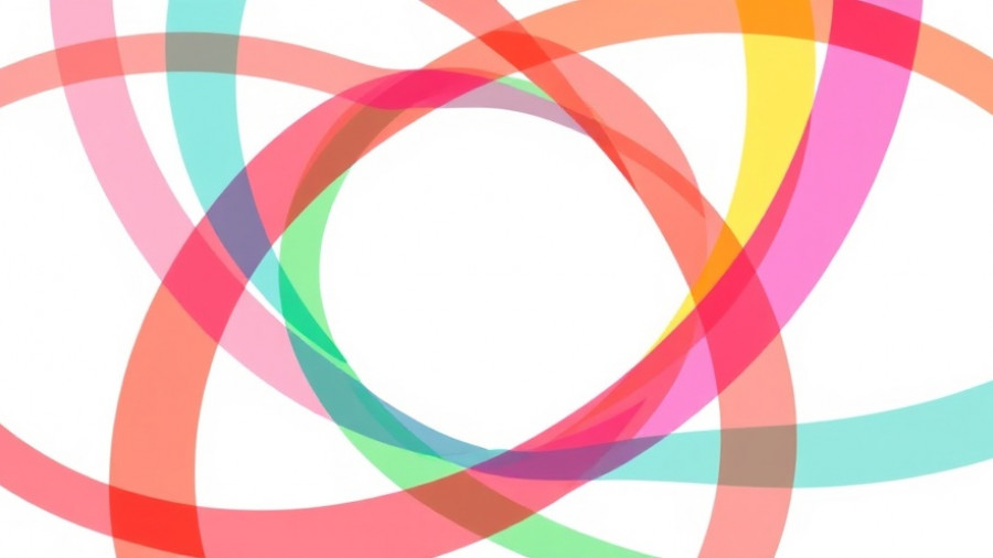 Abstract colorful arcs interwoven, representing harmony and diversity.