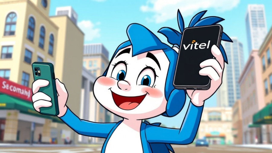 Animated character promoting Nigeria MVNO launch with Vitel Wireless.