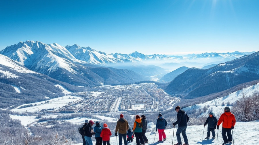 Winter Olympics 2026 preparations in a snowy mountain town.