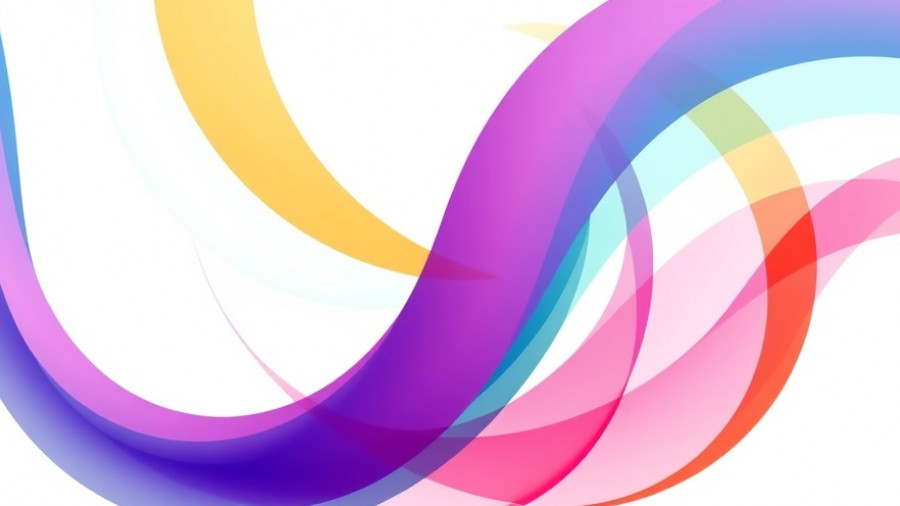 Abstract colorful lines logo on plain background.