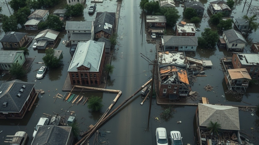 Hurricane Melissa leaves Black River in ruins, aerial view.