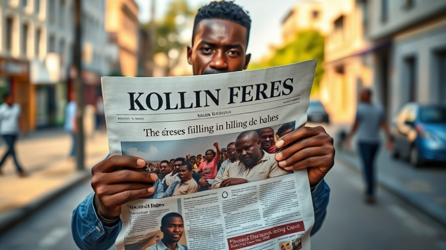 Nigerian newspaper headline on Christian killings, man holding paper outdoors.