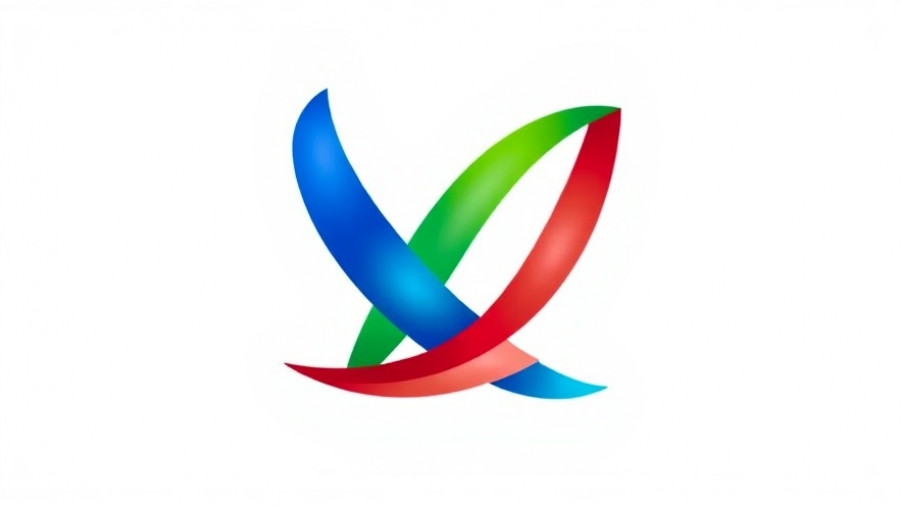 Interwoven colorful logo design symbolizing connection.
