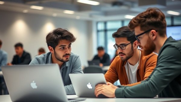 AI in Africa: Young professionals collaborating in tech seminar.