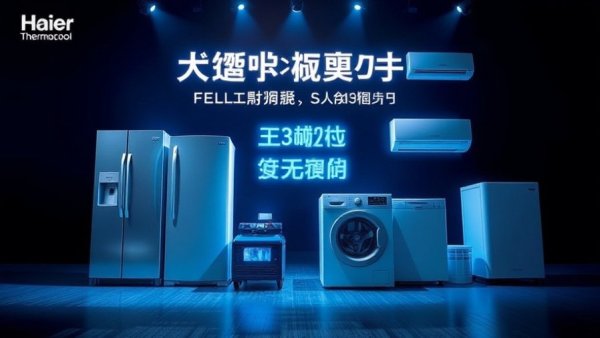 Haier Thermocool innovations display with energy-saving appliances and offers.