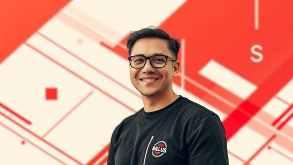 Smiling man in black shirt with abstract geometric design, AI in Africa.