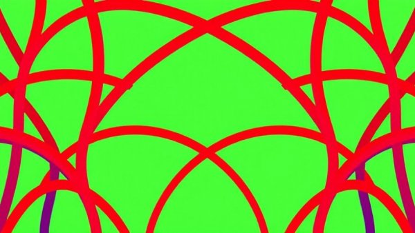 Abstract graphic design with interwoven lines in vibrant colors