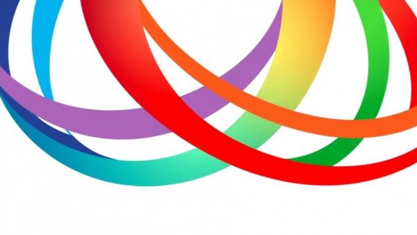 Modern abstract logo with colorful interwoven arcs, Africa Investment Forum 2025.