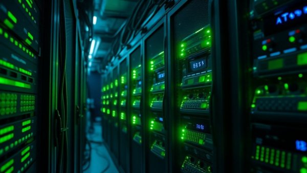 Server racks in a modern data center representing cloud services South Africa.