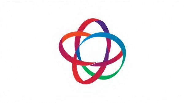 Abstract logo design with interwoven lines symbolizing unity and connectivity.