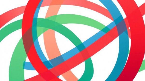 Abstract graphic design with colorful arcs in Tanzania context.