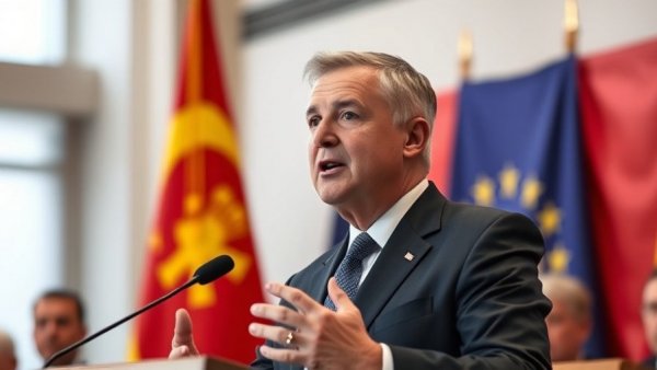 Africa breaking news conference, distinguished man in a suit.