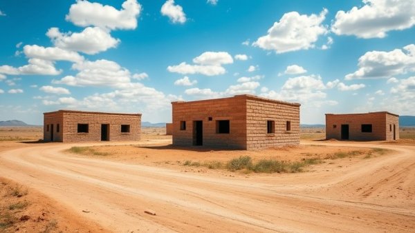 RDP housing projects under construction in Gauteng, highlighting potential scams.