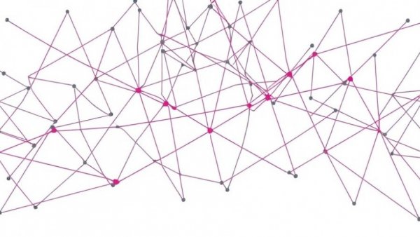 Abstract network logo symbolizing connection for Somalia Safety Net Program.