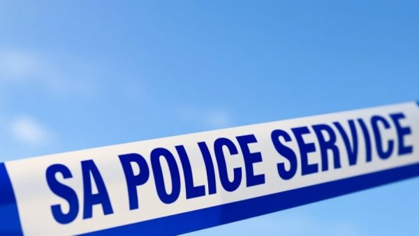 SA Police Service barrier tape related to vigilantism in South Africa.