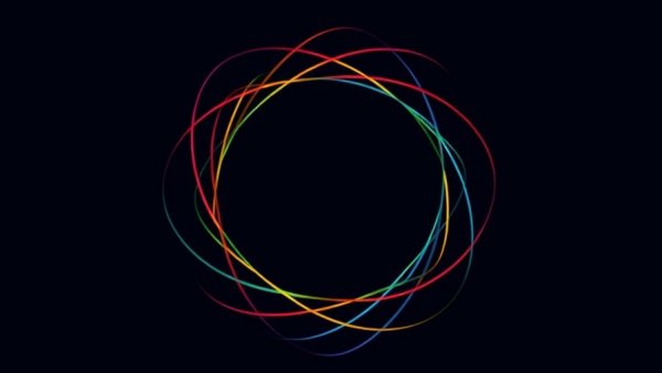 Abstract intersecting lines in red, blue, green for AFCON 2025