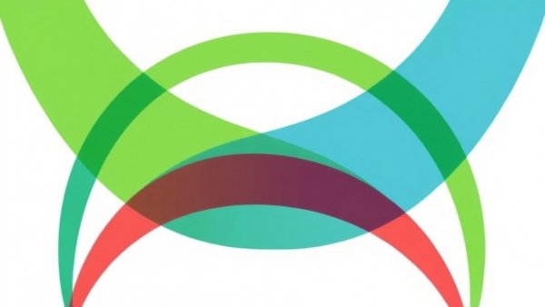 Abstract colorful design with arcs representing dynamic movement