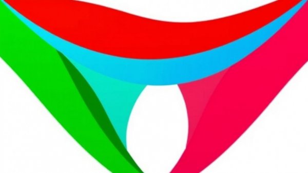 Abstract logo with colorful overlapping arches, Maduka Okoye AFCON withdrawal.