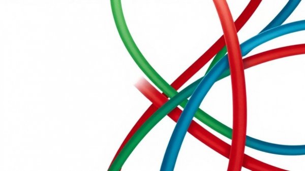 Minimalist abstract design of woven multicolored arcs, Africa Cup of Nations 2025.