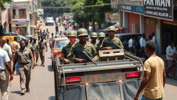 M23 Rebels Withdraw from Uvira: Soldiers on a vehicle, civilians watch.
