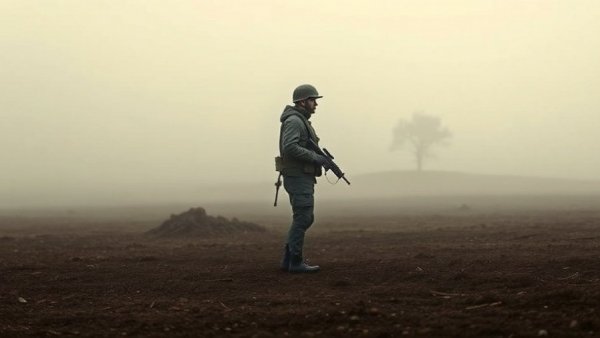 Soldier in foggy field enhancing Turkey's anti-IS operations