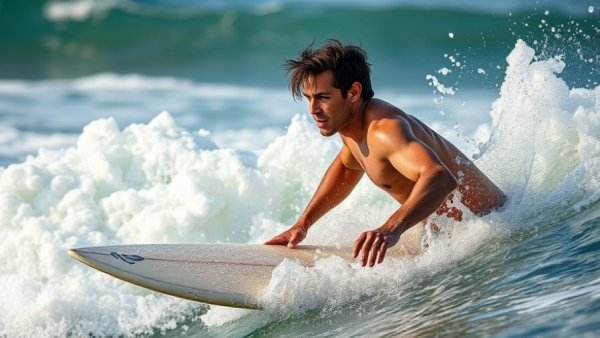 Surfers celebrate New Year in Taghazout, riding waves.