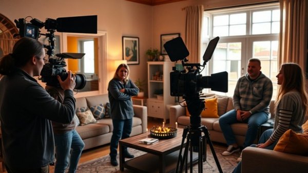 Kannywood film set with director and crew in action