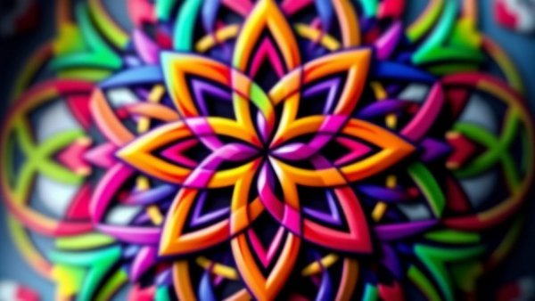 Interwoven colorful abstract logo symbol