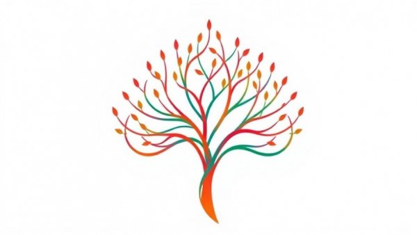 Abstract colorful design resembling a tree, depicting Uganda election results fraud topic.