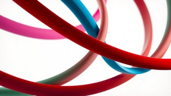 Colorful abstract ribbons symbolize Africa foreign relations.