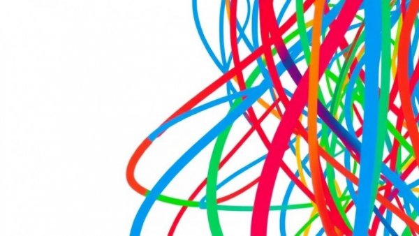 Abstract pattern with colorful intertwined lines representing Sunrisers Eastern Cape.