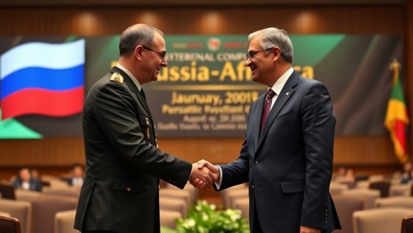Burkina Faso nuclear power Vienna Convention handshake at international event.