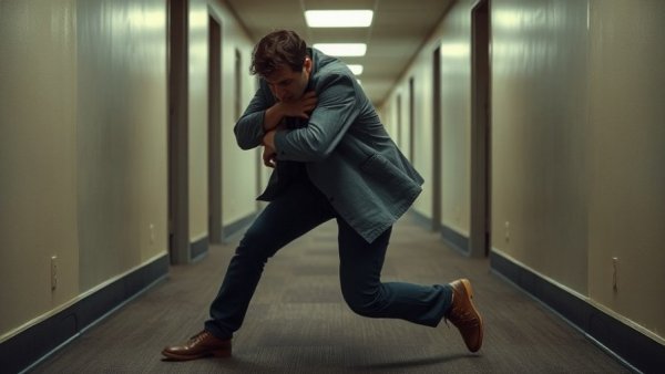 Confrontation in hallway, struggle on carpet, Act of Violence towards Politicians.