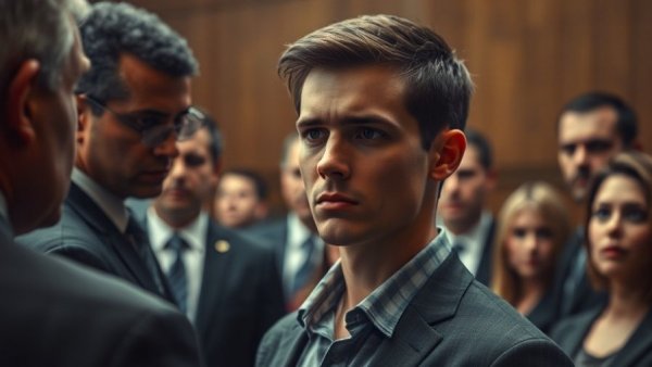 Young man in courtroom during tense moment, Mugabe's son court South Africa shooting.