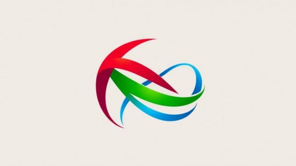 Abstract logo with colorful intersecting curves representing Kenya Uganda Railway.