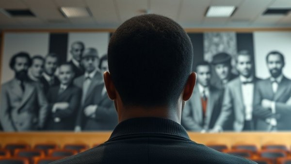 Man observing mural questioning if Black history is being erased.