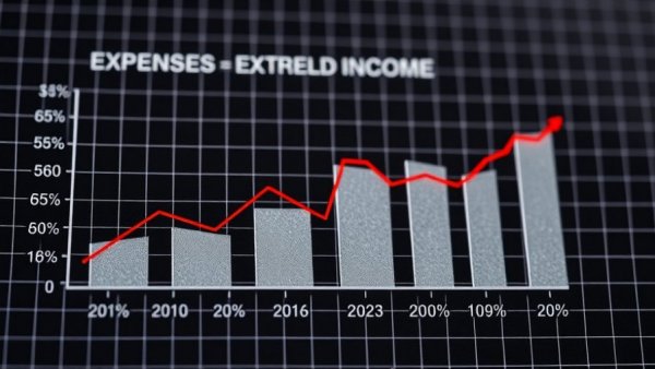 Illustration showing the high cost of being poor with expenses exceeding income.