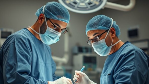 Sudan healthcare crisis: medical team performing surgery in basic hospital.