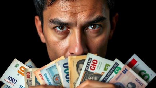 Person holding various currencies, symbolizing moving trillions without a trace.
