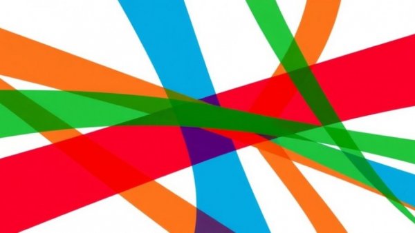 Colorful abstract design with intersecting lines