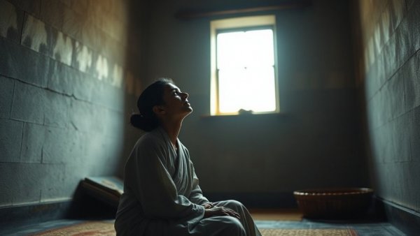 Malian refugees hope to return home, depicting a hopeful woman in a contemplative pose.