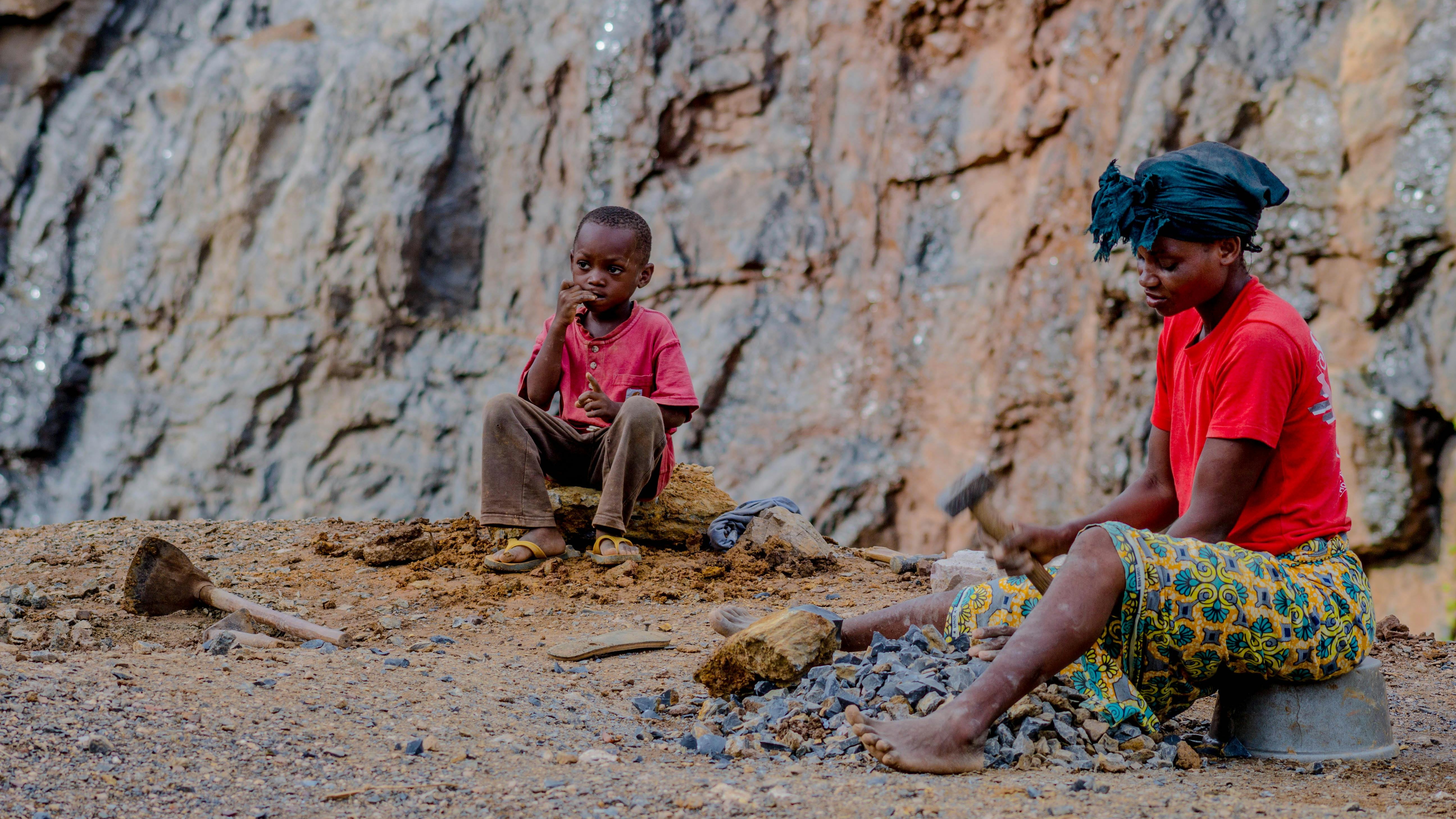 Woman empowerment Africa: Confident woman in mining industry.