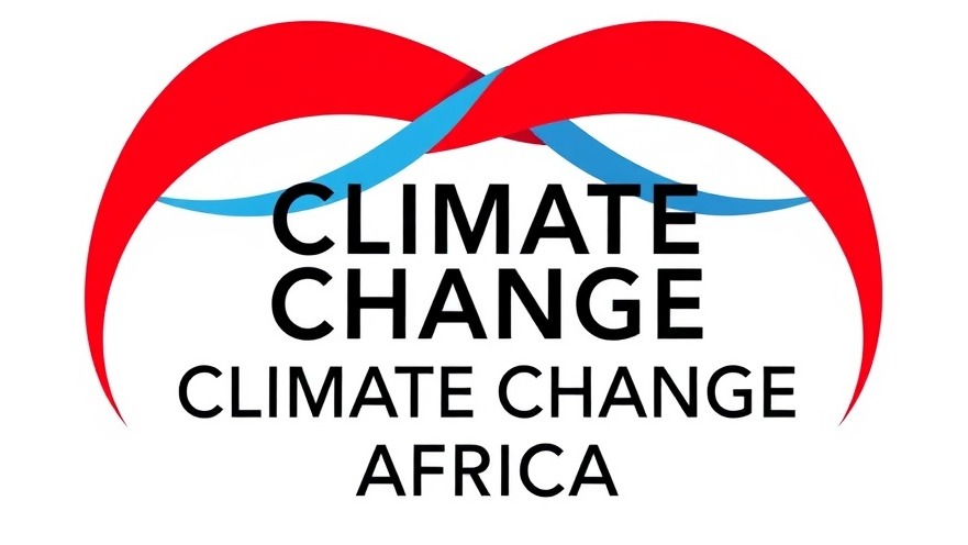Modern abstract logo symbolizing African health crisis climate negotiations.