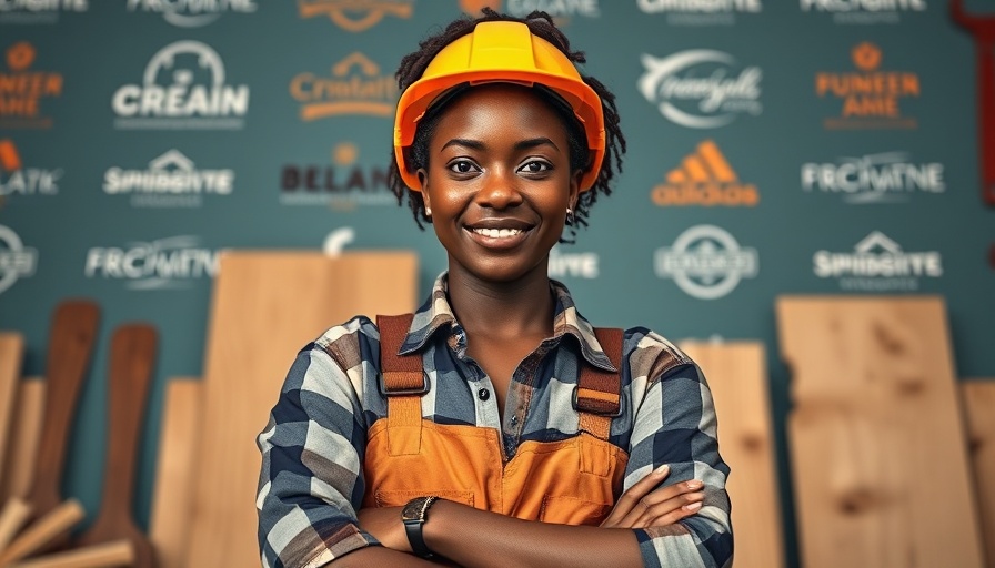 Empowered African woman in carpentry industry, women empowerment Africa.