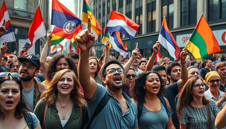 Caribbean leaders advocating for peace and climate action in protest.