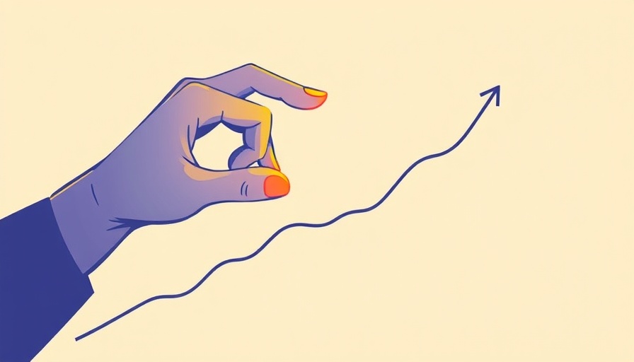 Hand manipulating rising graph line illustrating sustainable resource consumption.