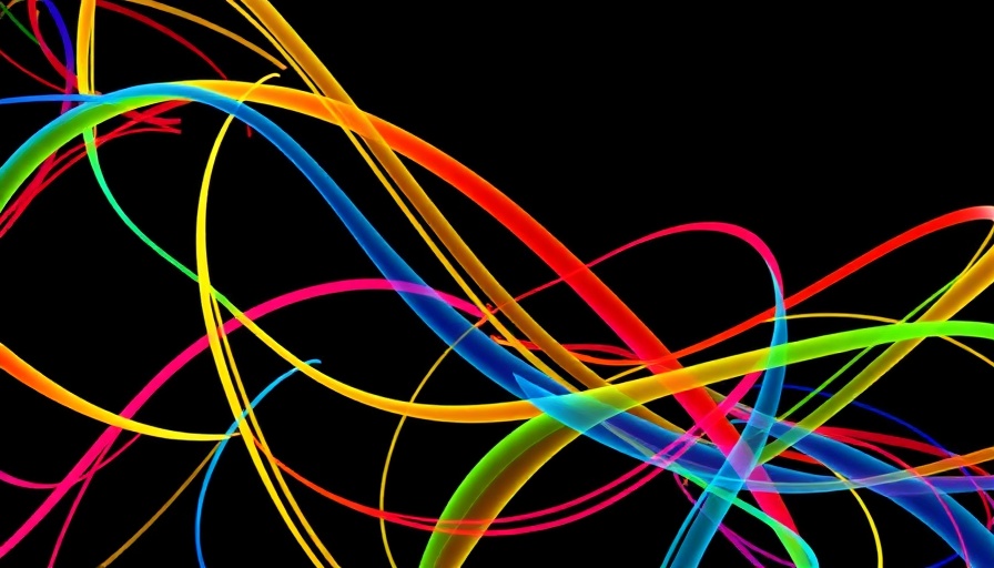 Abstract colorful lines symbolizing unity and growth in entrepreneurship.